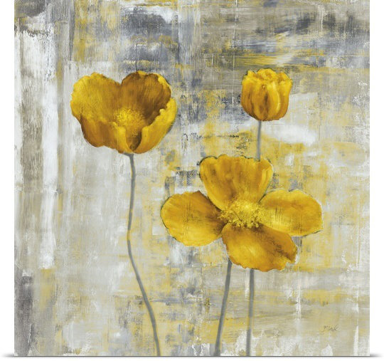 Yellow Flowers II by Carol Black Painting Print